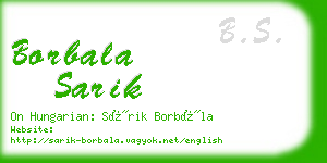 borbala sarik business card